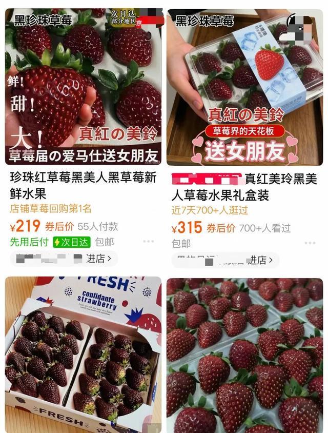 1斤315元！黑草莓成水果新“刺客”！有店铺销售超3000单，业内人士：黑草莓的糖度更高，基本都在15度以上
